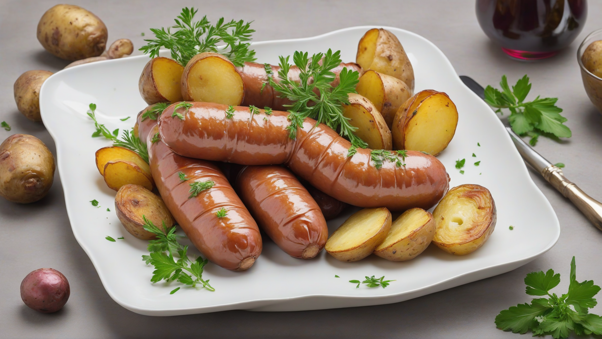 salsiccia e patate al forno